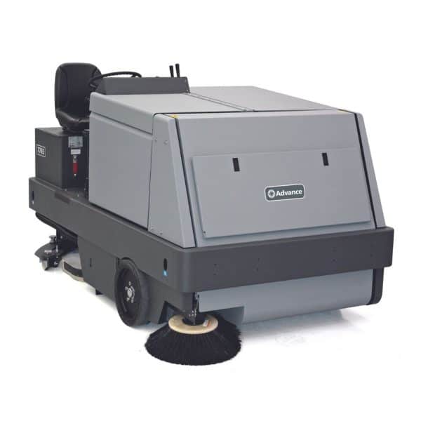 RIDER SWEEPER-SCRUBBER WITH 54" CLEANING PATH