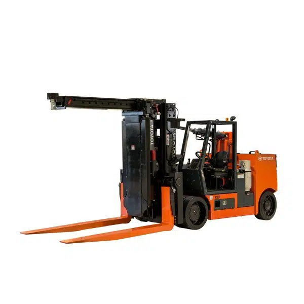 HIGH CAPACITY ADJUSTABLE WHEELBASE CUSHION TIRE FORKLIFT