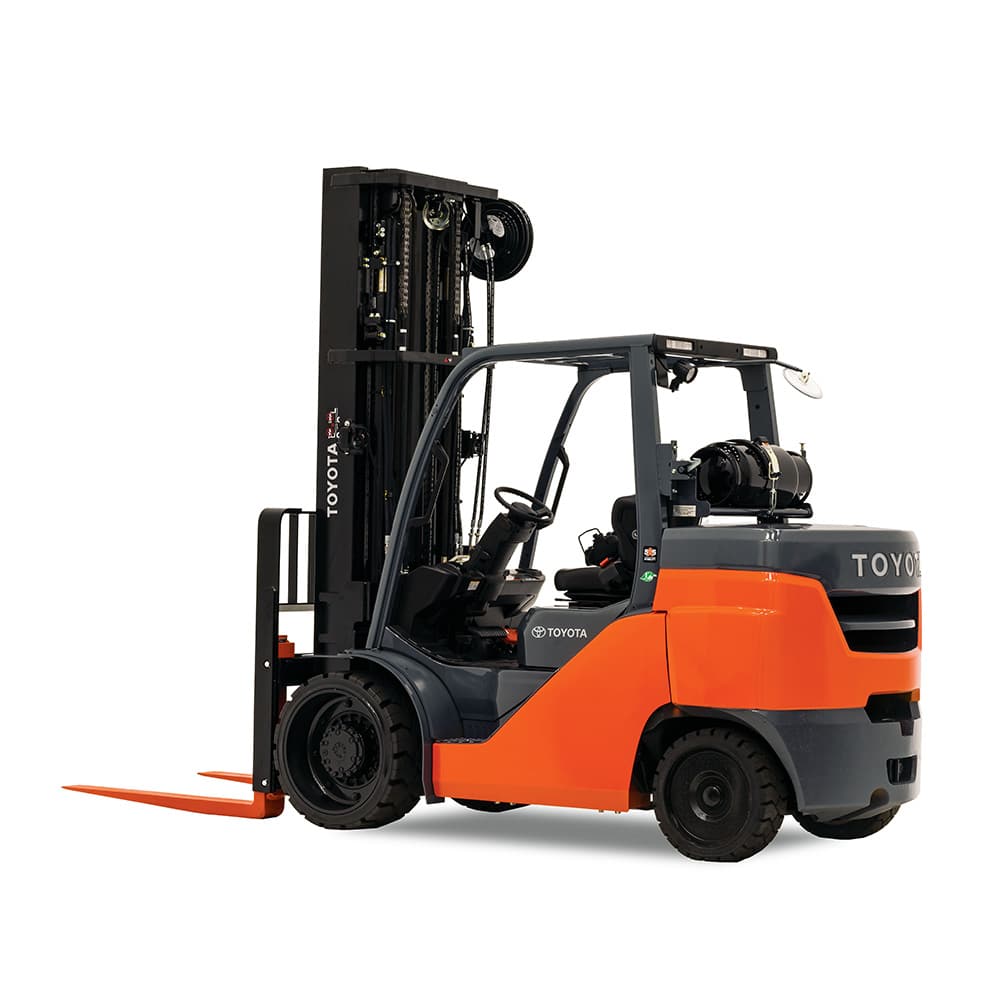 Featured image for “8-12K ENGINE POWERED CUSHION TIRE FORKLIFT”