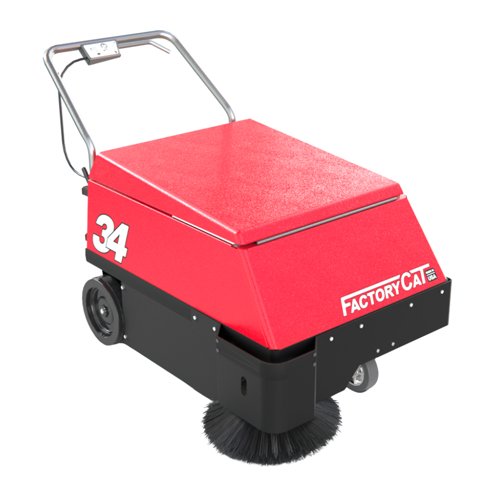 Featured image for “34 WALK BEHIND FLOOR SWEEPER WITH 34″ CLEANING PATH”