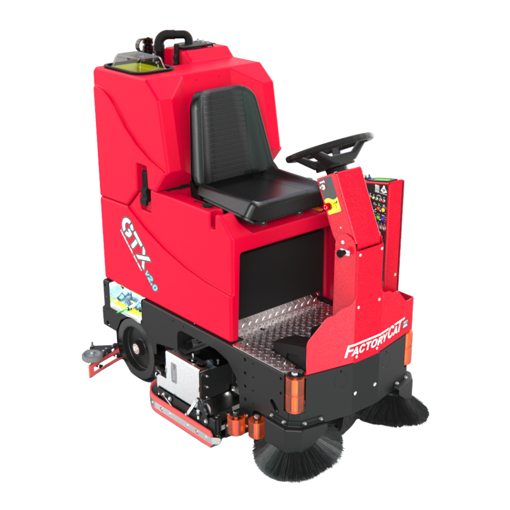 Featured image for “GTX V2.0 RIDE-ON FLOOR SCRUBBER WITH 25″-34″ CLEANING PATH”