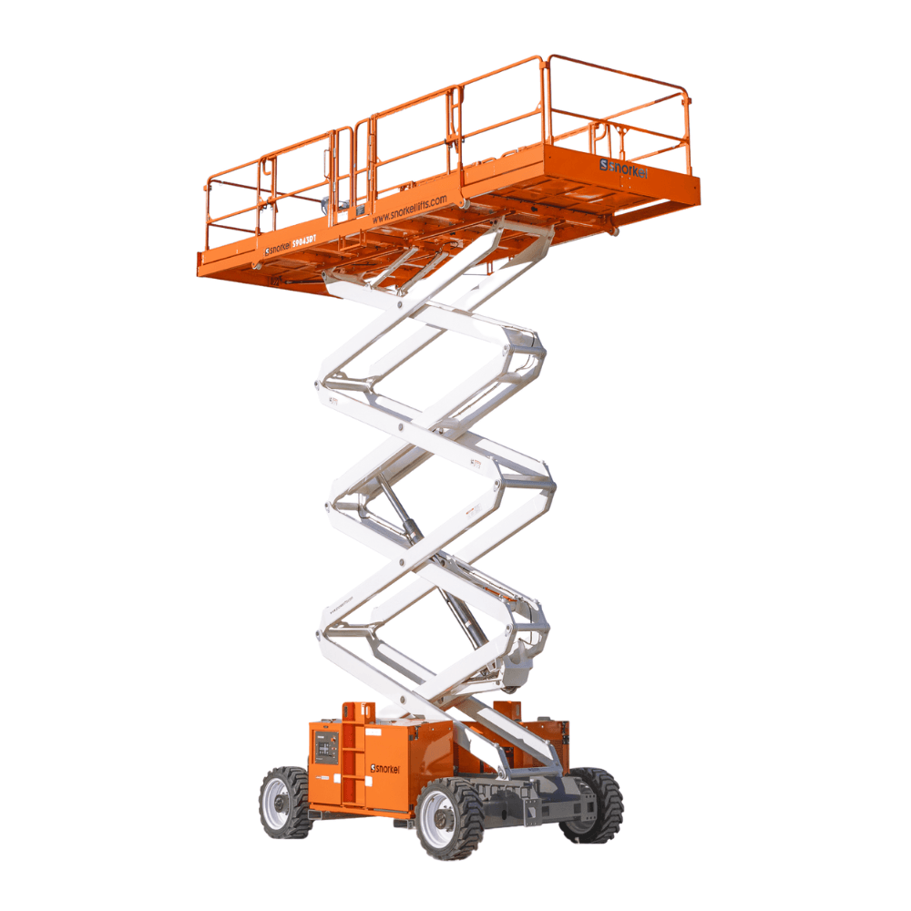 Featured image for “S9043RT LARGE DECK, ROUGH TERRAIN SCISSOR LIFT”