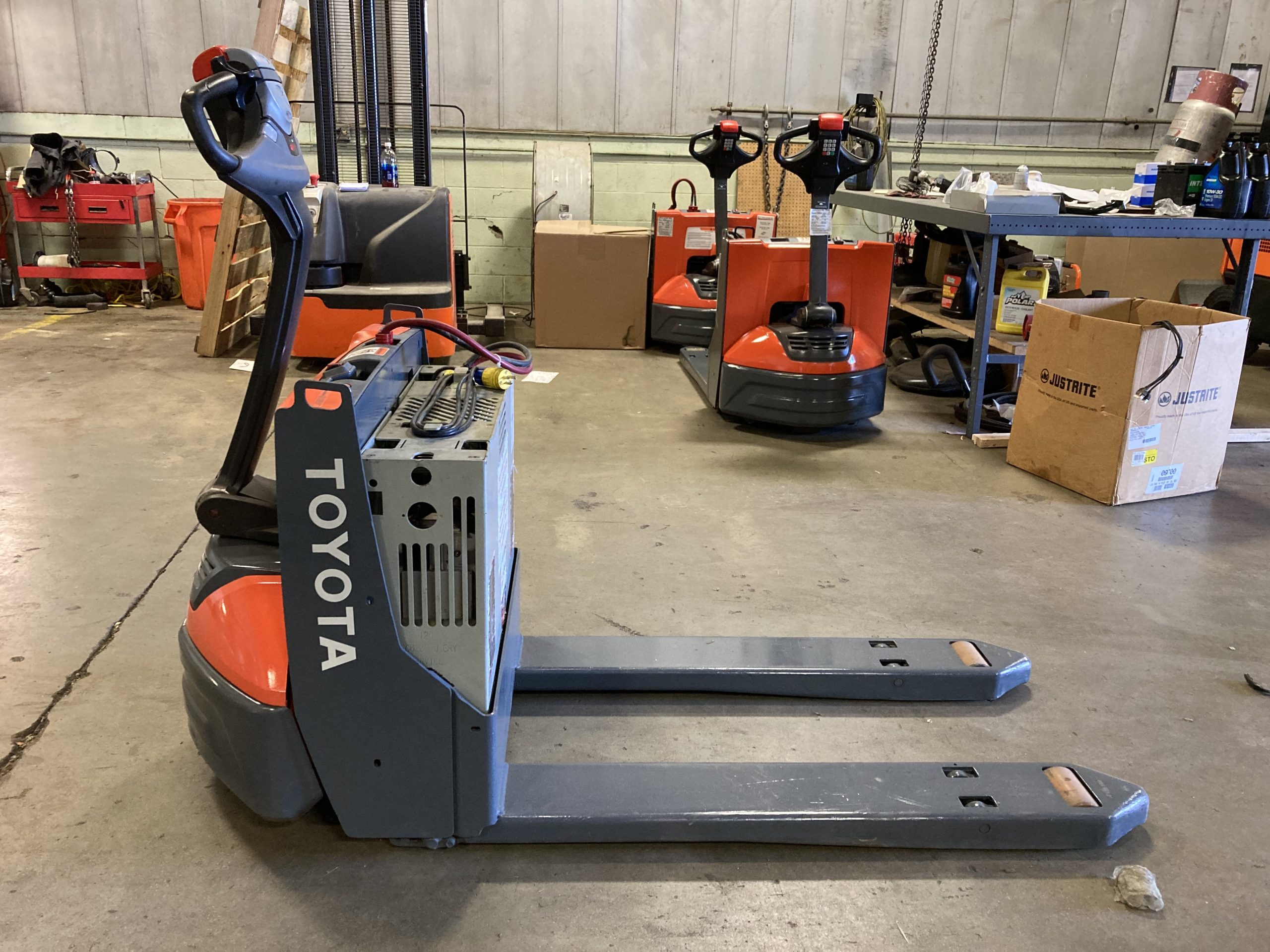 Featured image for “TOYOTA 4,500 LBS. CAPACITY CUSHION TIRED PALLET JACK”