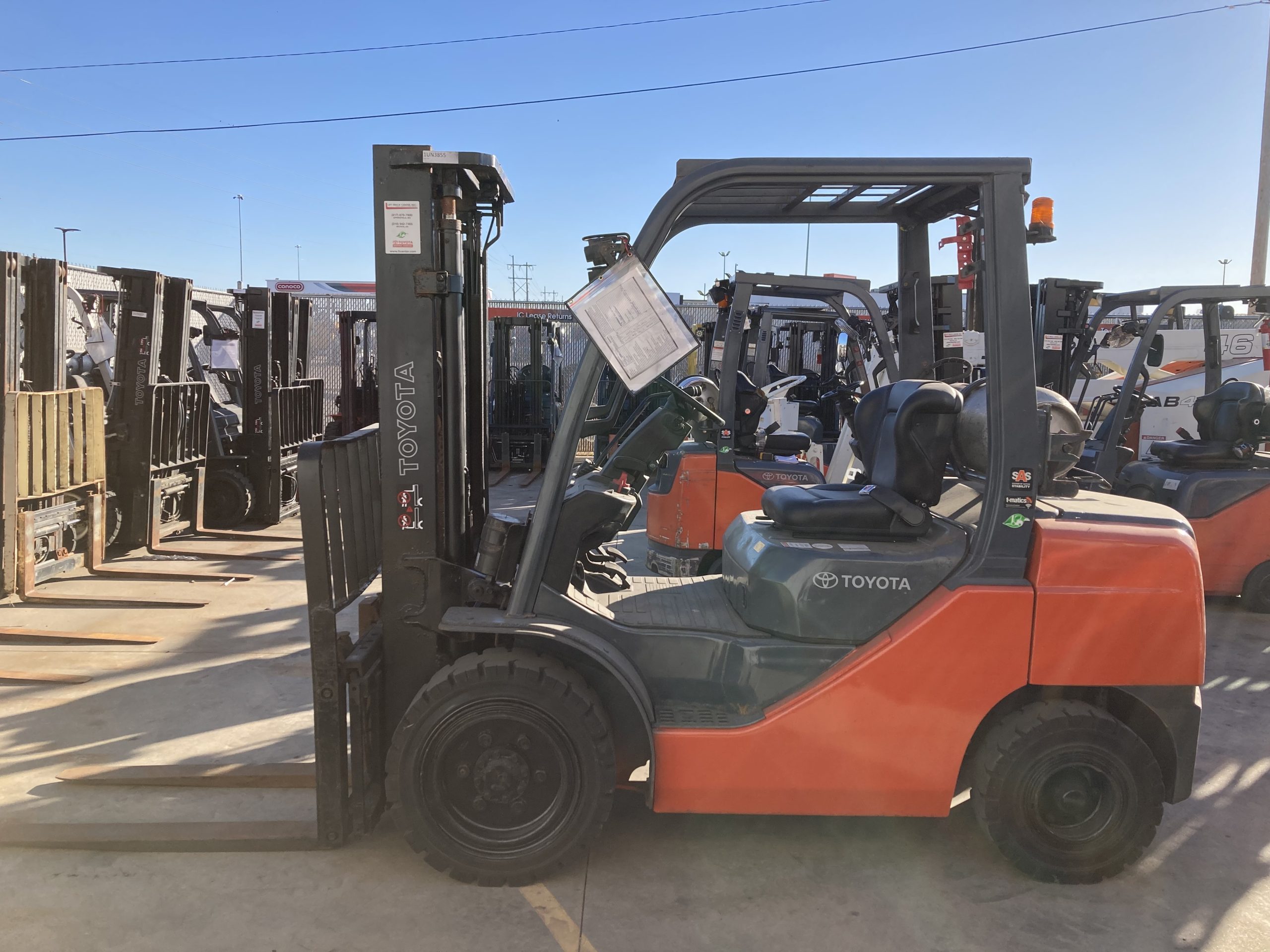 Featured image for “TOYOTA 6,000 LBS. CAPACITY PNEUMATIC TIRED FORKLIFT”