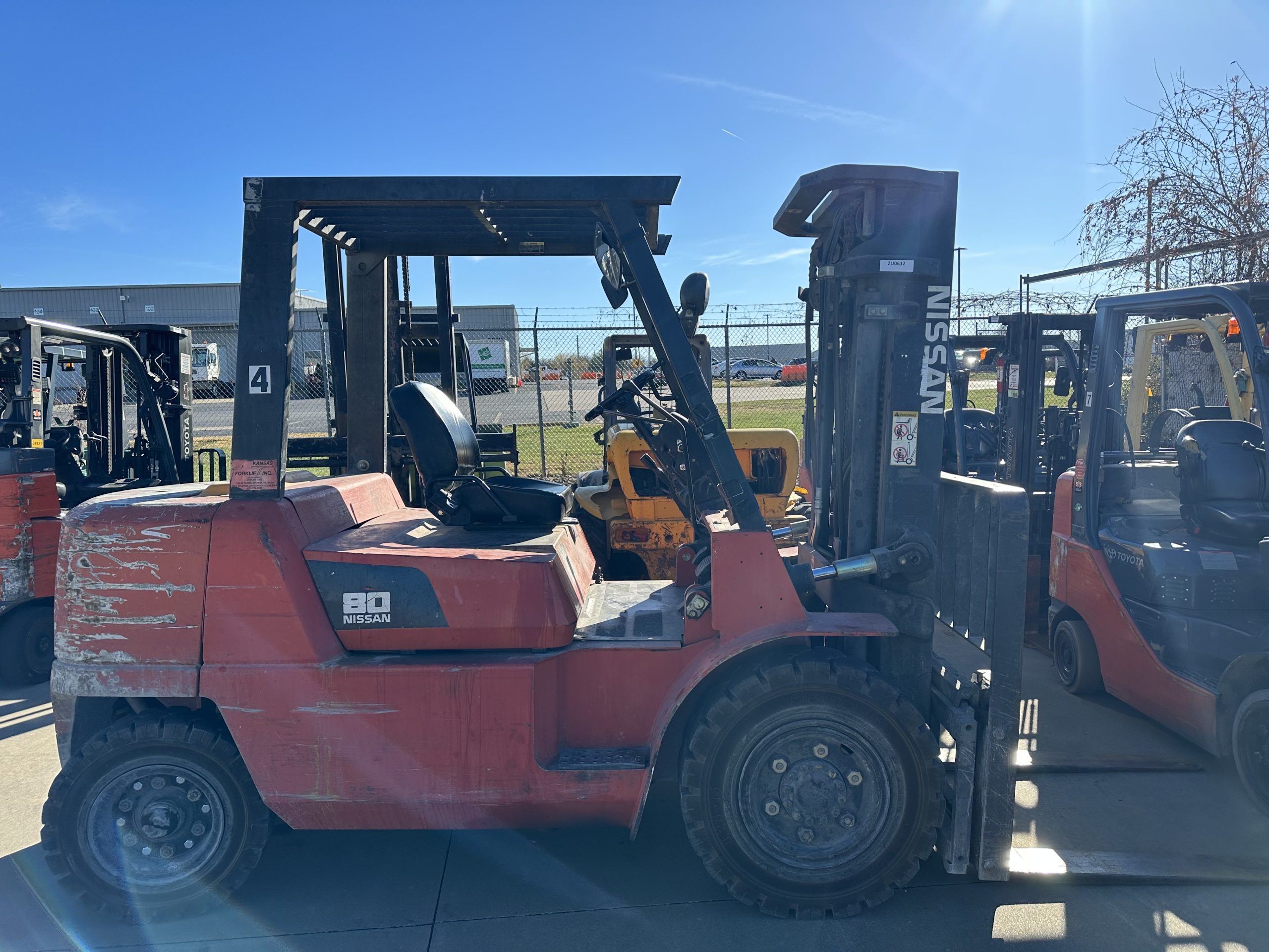 Featured image for “NISSAN 8,000 LBS. CAPACITY PNEUMATIC TIRED FORKLIFT”