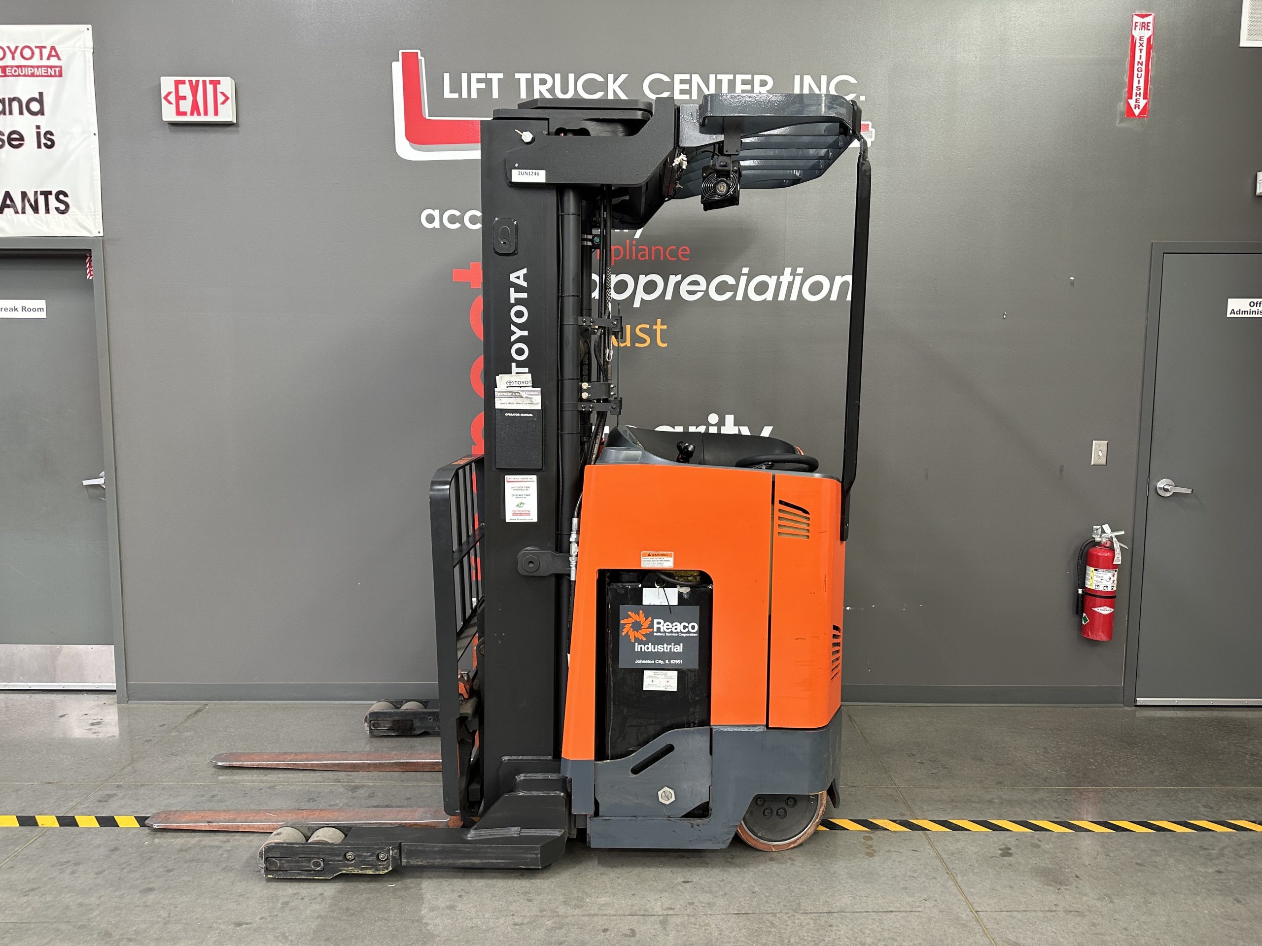 Featured image for “TOYOTA 3,500 LBS. CAPACITY CUSHION TIRED ELECTRIC REACH TRUCK”