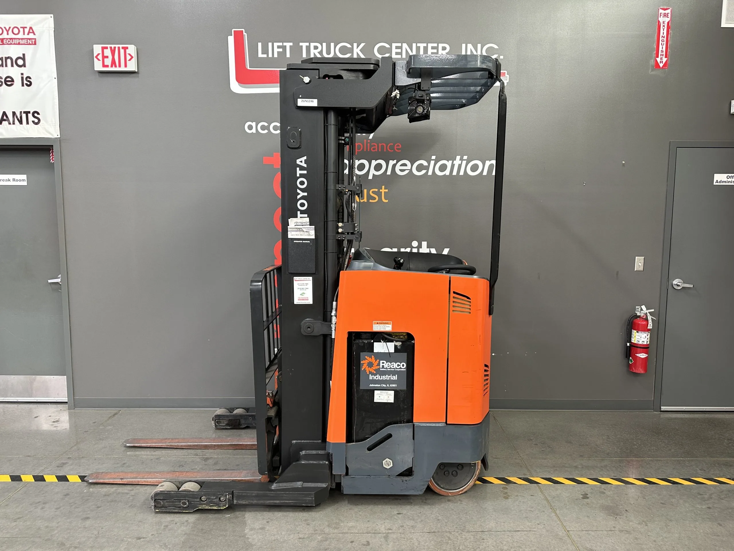Featured image for “TOYOTA 3,500 LBS. CAPACITY CUSHION TIRED ELECTRIC REACH TRUCK”