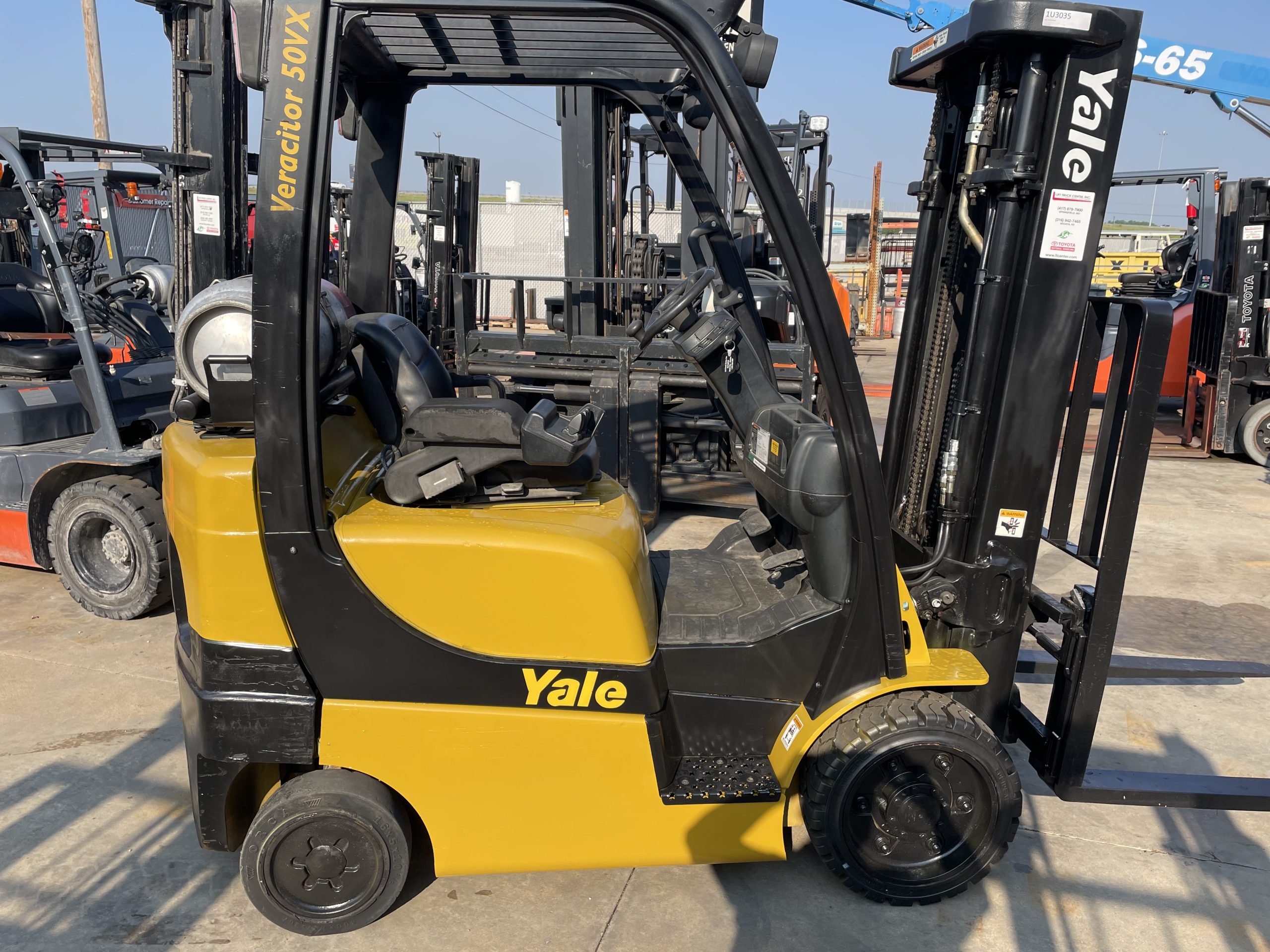 Featured image for “YALE 5,000 LBS. CAPACITY CUSHION TIRED FORKLIFT”