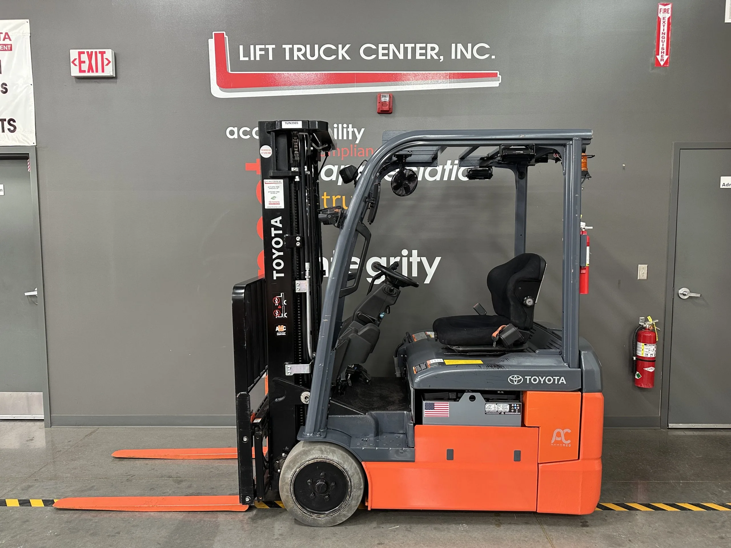 Featured image for “TOYOTA 3,500 LBS. CAPACITY CUSHION TIRED ELECTRIC FORKLIFT”