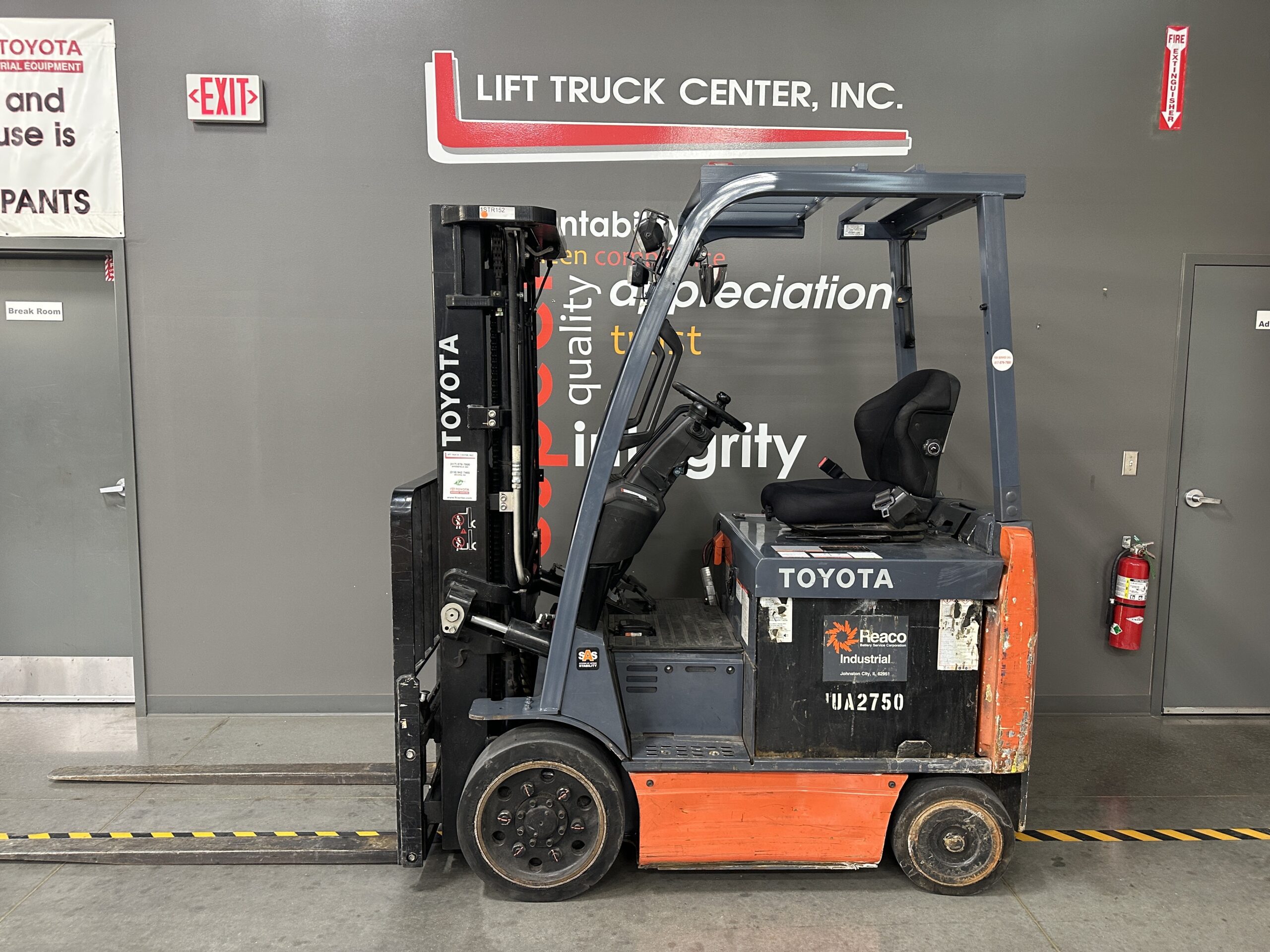 Featured image for “TOYOTA 5,000 LBS. CAPACITY ELECTRIC CUSHION TIRED FORKLIFT”